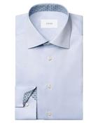 Eton Medallion Effect Signature Twill Shirt - Blue