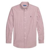 Polo Ralph Lauren Custom Fit Striped Stretch Poplin Shirt - Wine image