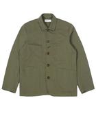 Universal Works Bakers Jacket - Twill Light Olive