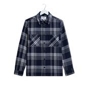 Wax London Whiting Overshirt Plaid Weave - Navy image