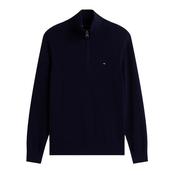 Tommy Hilfiger Mock Neck Quarter-Zip Jumper With Cashmere - Navy image