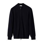 Eton Navy blue Merino Full Zip Knit Cardigan - Navy image