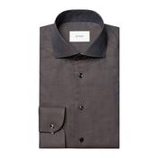 Eton Micro Check Signature Flannel Shirt – Dark Brown