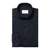 Eton Navy blue Plaid Check Flannel Shirt - Navy image