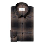 Eton Navy blue Plaid Check Flannel Shirt  - Navy image