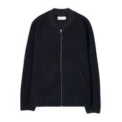 Universal Works Wool Fleece Bomber Zip-Thru -Navy image