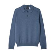 Paul Smith Merino Wool Knitted Polo – Blue image