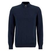 Barbour Cotton Quarter Zip Knit - Navy image