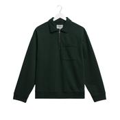Wax London Reeve Quarter Zip Sweatshirt Dry Cotton Loopback  - Green image