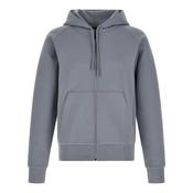 BOSS Green Stretch-Cotton Zip Hoodie – Grey