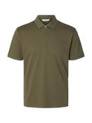 Selected Homme Fave Zip SS Polo - Green image