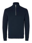 Selected Homme Dane Structured Half - Zip Knit - Navy