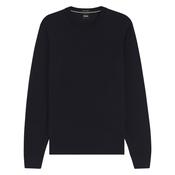 Boss Black H-Leno Merino-wool sweater in a regular fit Dk Blue image