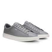 Boss Cupsole trainers in leather with signature-stripe stitching - Grey image