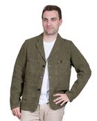 Vetra Heavy Linen 4 PKT Blazer - Olive Green image