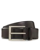BOSS Elloy Grained Leather Belt – Dark Brown