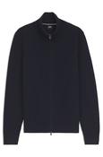 BOSS Structured Cotton Cardigan – Blue