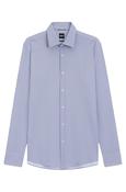 Boss Slim-fit shirt in printed performance-stretch fabric - Blue image