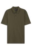 Boss Striped cotton polo shirt with tipping - Green image