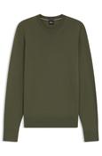 Boss Merino-wool sweater in a regular fit - Green image