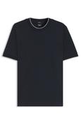 BOSS Slim Fit Cotton Crew-Neck T-Shirt – Blue image