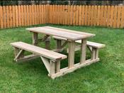 Wooden Picnic Table with Frame