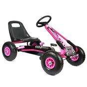 Swift Rubber Wheel Go Kart Pink
