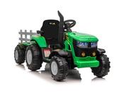 FarmTech 12V Electric Ride On Tractor with Trailer Green image