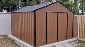 10ft x 12ft Brown Steel Shed