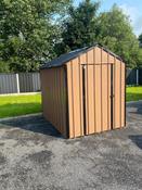 14ft x 8ft Brown Steel Shed