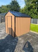 16ft x 6ft Brown Steel Shed
