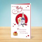 Anniversary Card <br /> Ruby Wedding 40 Years image