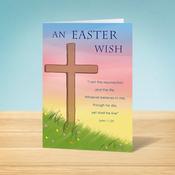 Wooden Cross Easter Card image