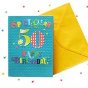 Bright &amp;amp; Bold <br />50th Birthday Card image