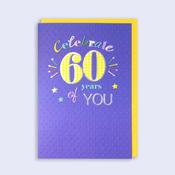 Bright &amp;amp; Bold <br />60th Birthday Card image