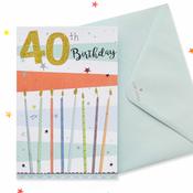 Sparkle  40th Birthday Card image