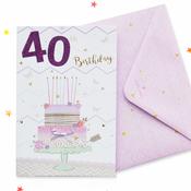 Sparkle 40th  Birthday Card image