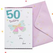 Sparkle 50th Birthday Card image