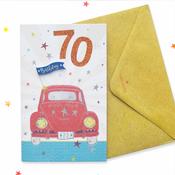 Sparkle 70th Birthday Card image
