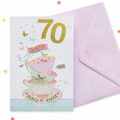 Sparkle 70th Birthday Card image