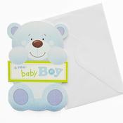 Baby Card<br /> Teddy Bear Baby Boy image