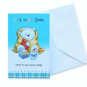 Get Well Card <br /> Teddy Bear image