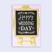 3D Wedding Easel Card image