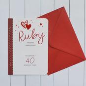 Anniversary Card <br /> Ruby Wedding 40 Years image