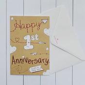 Anniversary Card <br />1st Anniversary image