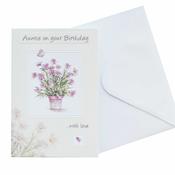Birthday Card Auntie - Flowers image