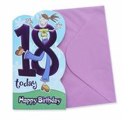 Girl Character <br /> 18th Birthday Card image