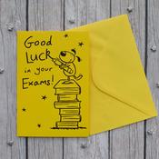 Exam Good Luck <br /> Dog and Books