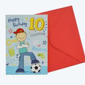 Birthday Card  10th Birthday Football image