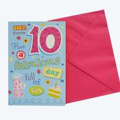 Birthday Card  10th Birthday Girl Fabulous image